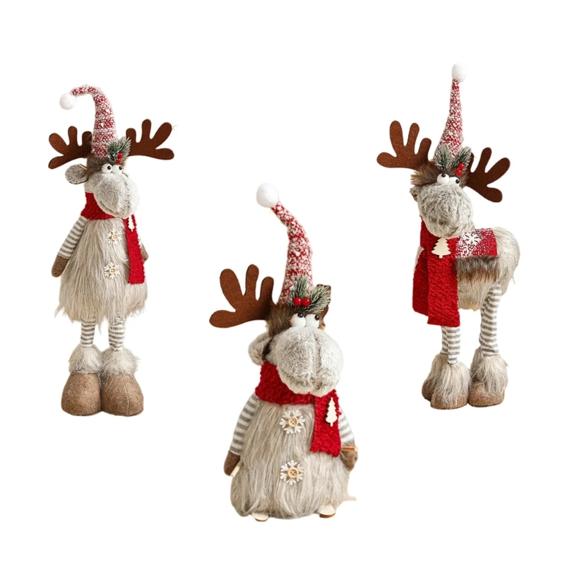 Handmade Reindeer Figure Sculpture Christmas Decoration For Window And Desktops