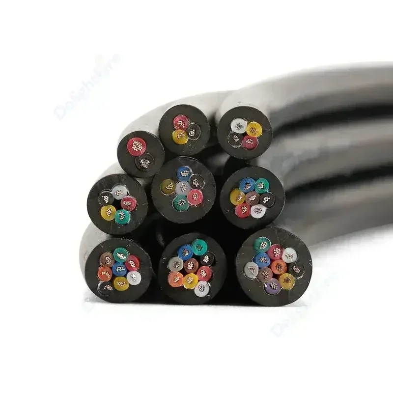 Sheathed Wire Speaker Automotive Cable 2 3 4 5 6 7 8 9 10 Core 28/26/24/22/20/18AWG 12V Electric Wires For Car Battery LED Light