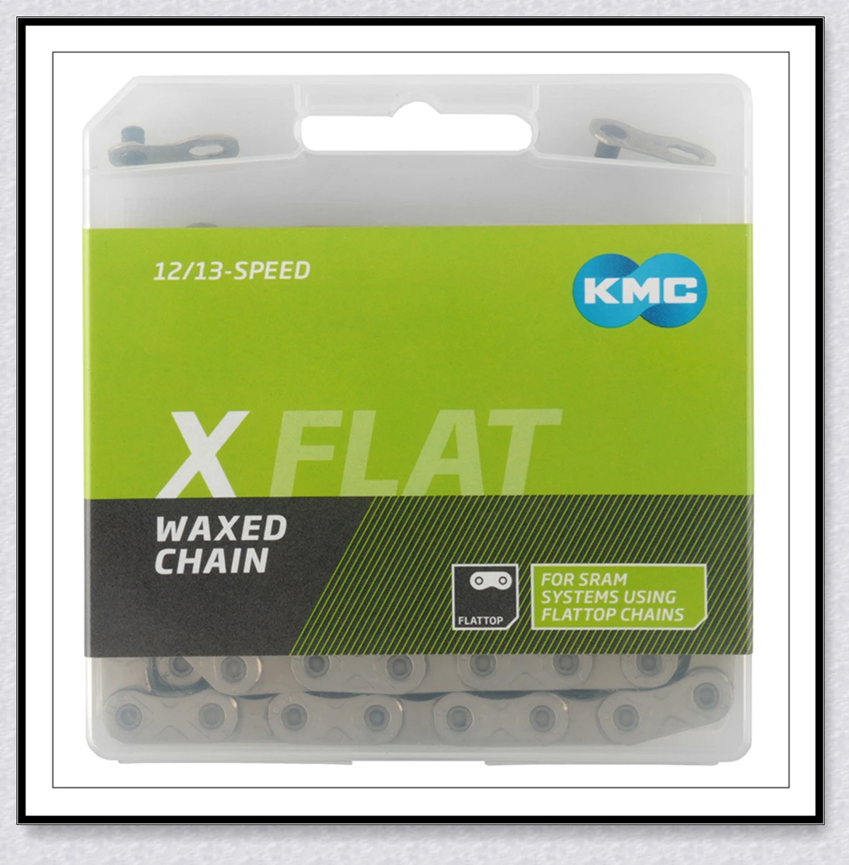 KMC MTB-Kette Flattop 12-Gang Mountainbike-Ketten 11S 126 Glieder Rennrad-Kette für SRAM Flattop-System – Detail 16