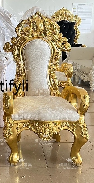 

European Style Image Chair High-End Hotel High-Back Chair Club Decorative Chair