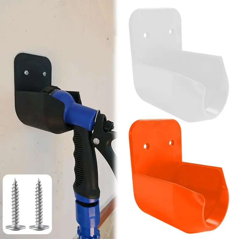 Wall Mount Garden Hose Nozzle Bracket With Screws And Leakage Hole For Garden Irrigation Car Washing Garden Storage Tools