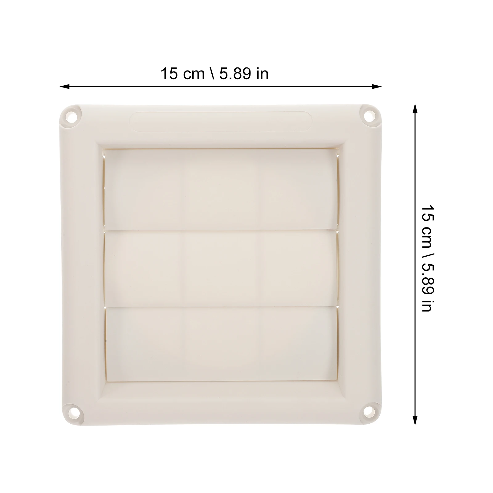 

4 Inch Air Conditioner Outlet Vent Cover White External Wall Exhaust Louvered Dryer Vent For House Plastic Shutter Bathroom