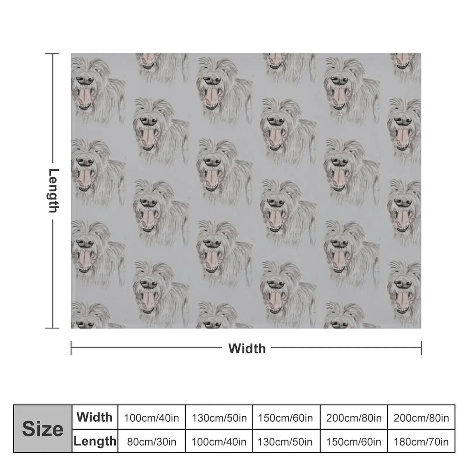 Happy Deerhound Throw Blanket For Decorative Sofa Soft Plush Plaid Blankets