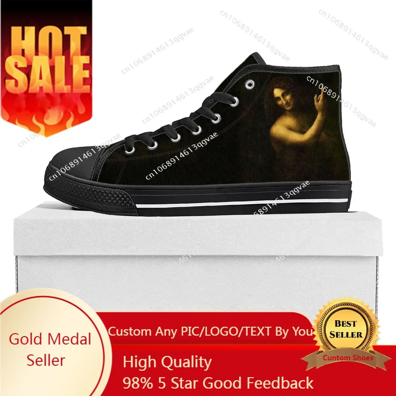 

Saint John the Baptist High Top Sneakers Mens Womens Canvas Sneaker Casual Custom Shoes Customize Shoe