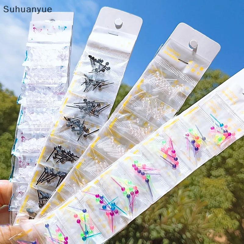 

10 Bag Clear Plastic Earrings For Sensitive Ears Plastic Post Earrings Rhinestones Earring Retainers For Sports Work Daily