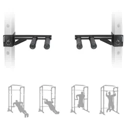 SYL Fitness Dip Bar Attachments for 50x50mm/ 75x75mm Power Rack - Narrow & Wide Dips Double Handles