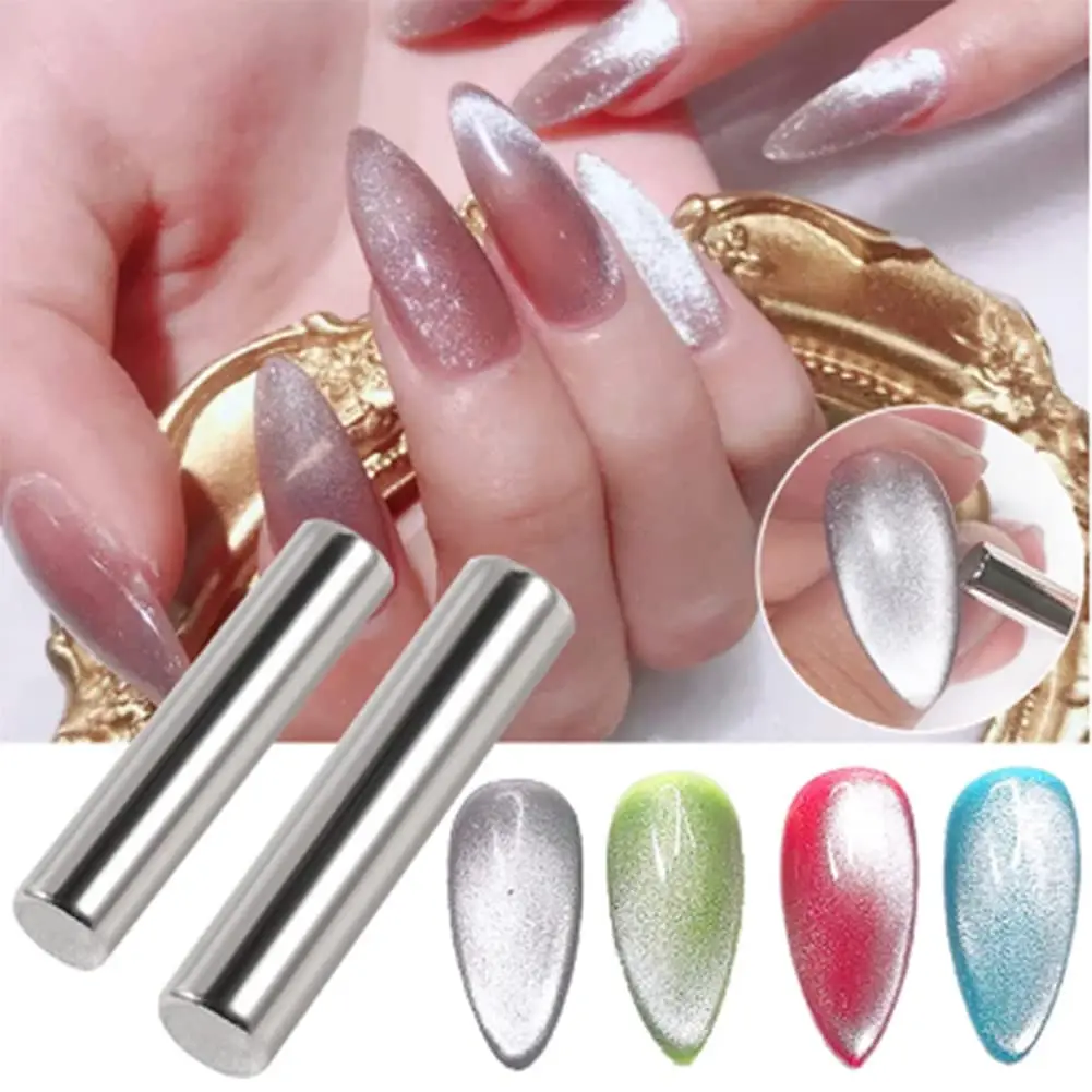 Double Headed Cat Eye Nail Art Magnetic Stick UV Gel Nail Art Tool Short Magnet Suitable for Home DIY and Nail Salons