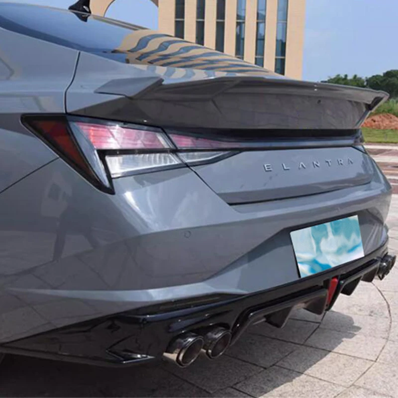 Для Hyundai Elantra CN7 2020-2023 аксессуары для спойлера ABS пластик багажник задняя губа хвостовое крыло комплект кузова, стиль MC