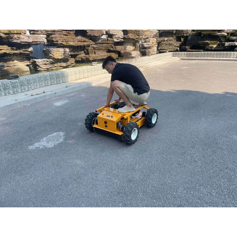 Agricultural Remote-controlled Robot Lawn Mower, Strong All-terrain Adaptability, High-power Wheeled Self-propelled Mower