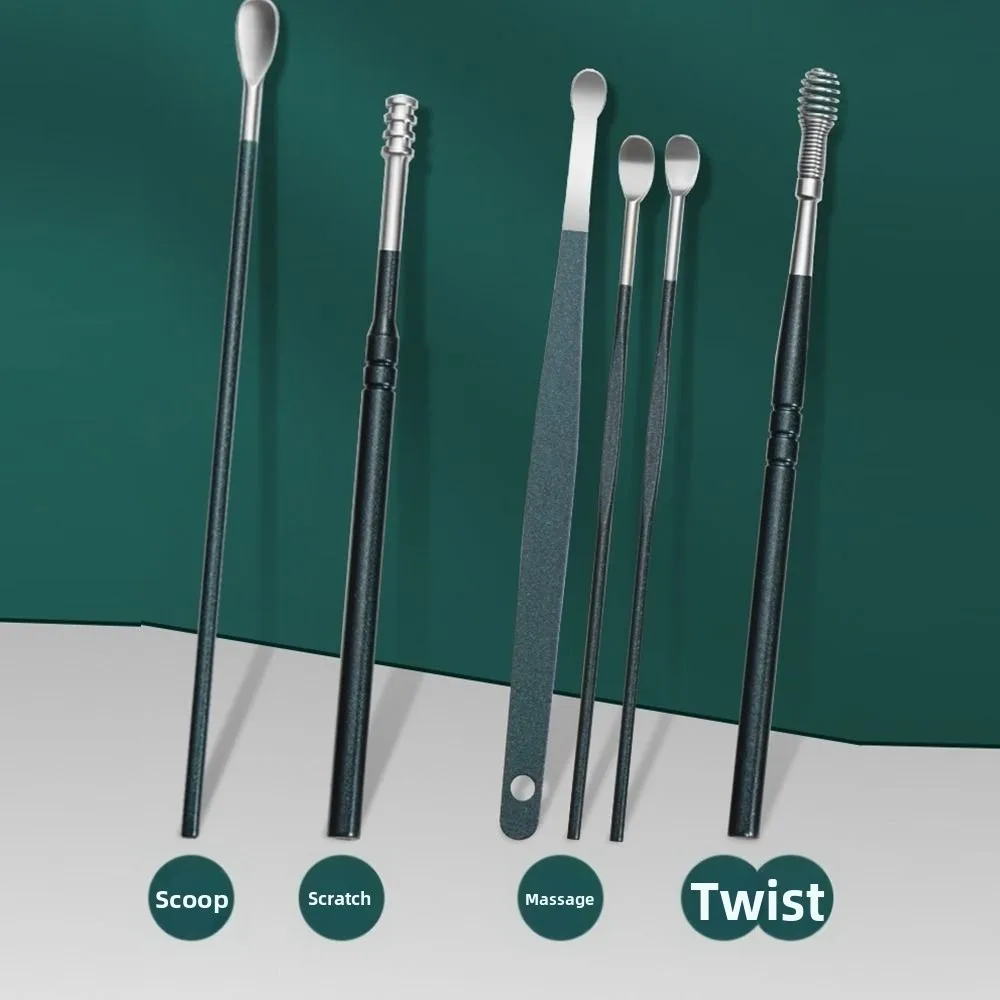 

Stainless Steel Nail Clippers Set Professional Black Green Toenail Clippers Kit Durable Manicure And Pedicure Set for Nail Care