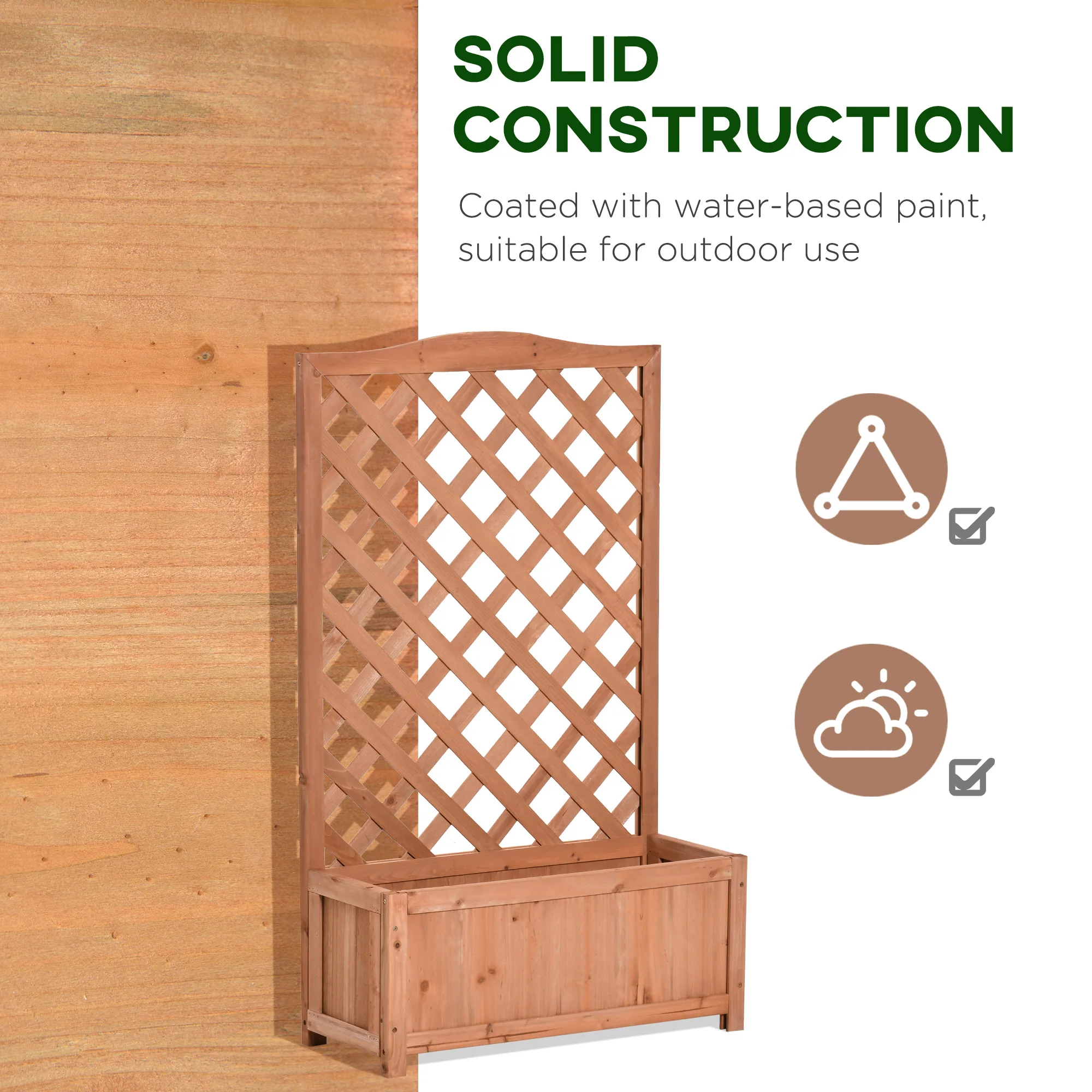 Outsunny houten verhoogd tuinb - Raised Bed Planter Box recensie en prijs