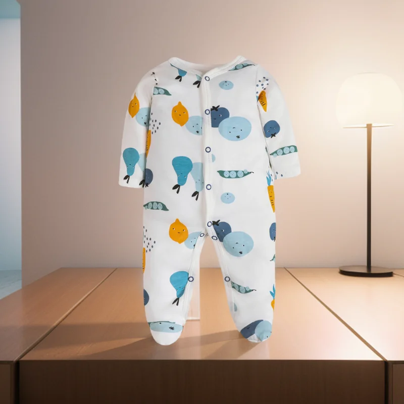 

Cozy Long Sleeve Footed Onesie for Newborns, Infant's Clothing, Soft Baby Clothes Romper.