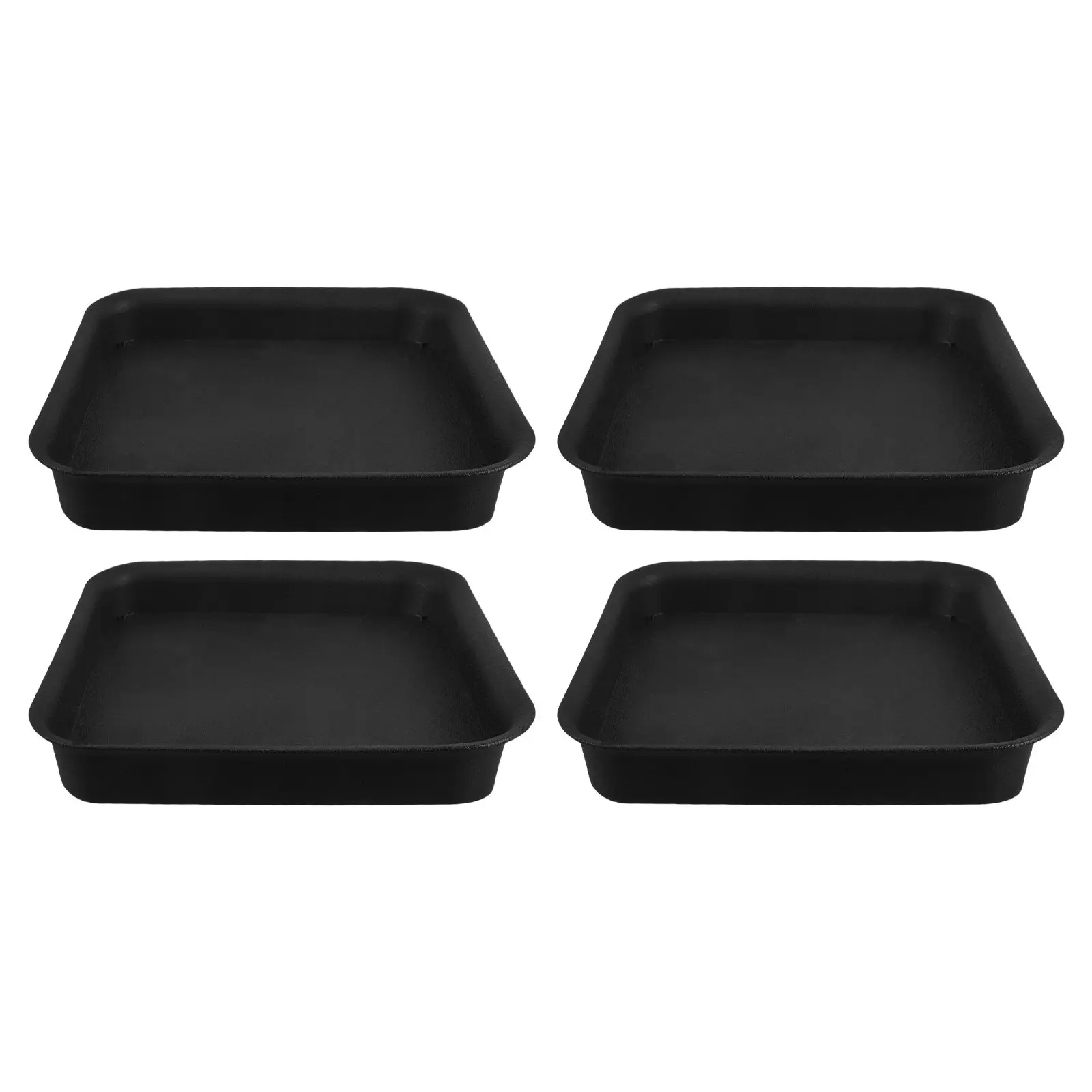 4Pcs 32Cm Square Planter Saucer Thickened Plastic Flower Pot Drainage Tray Matte Surface Water Collector for Garden Balcony
