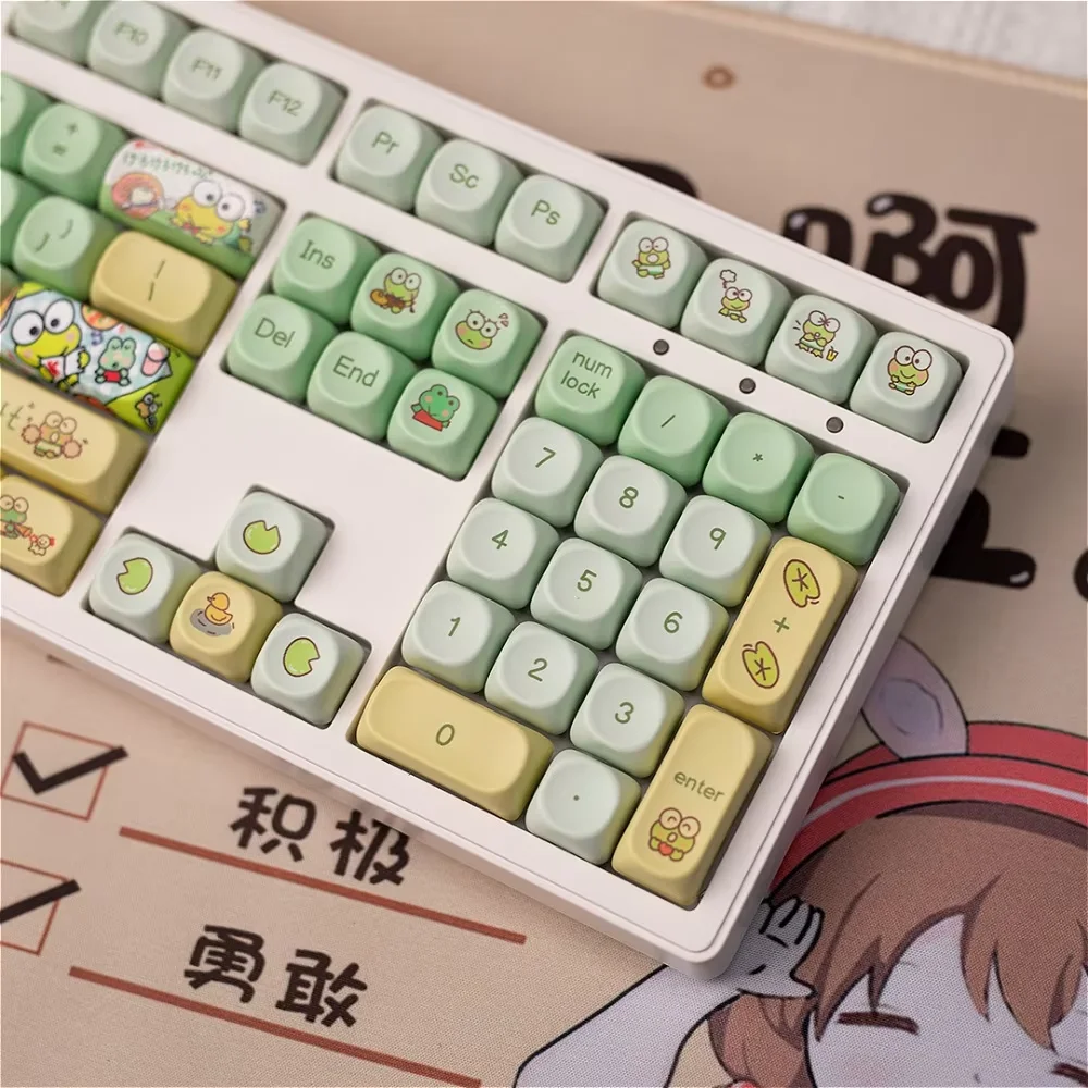 Small Full MOA Bigeye Frog, Keycap PBT for Mx Cherry Gateron Switch Mechanical Keyboard Kit