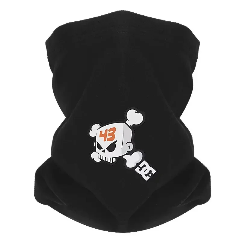 Skull bone DC orange numbers Men Outdoor Scarf Mask Neck Gaiter Hat Women cap Headgear Windproof Keep Warm Winter Multifunctiona