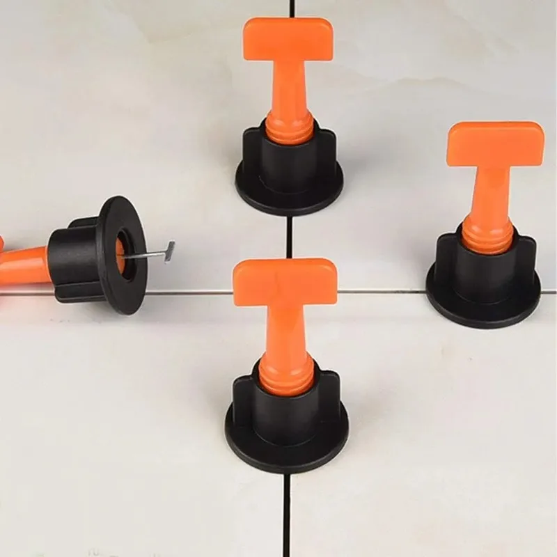 46pcs/Set Tile Leveling Spacers Clips Ceramic Floor Spacers Porcelain Leveler Kit for Tile Laying Wall Fixing Construction Tools