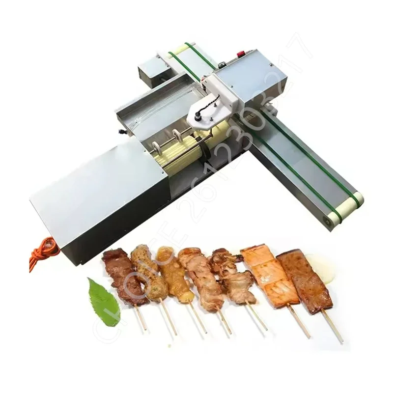 

Multi-Functional Commercial Automatic Wear Meat String Lamb Skewers Machine Automatic BBQ Meat Skewer Maker String Machine