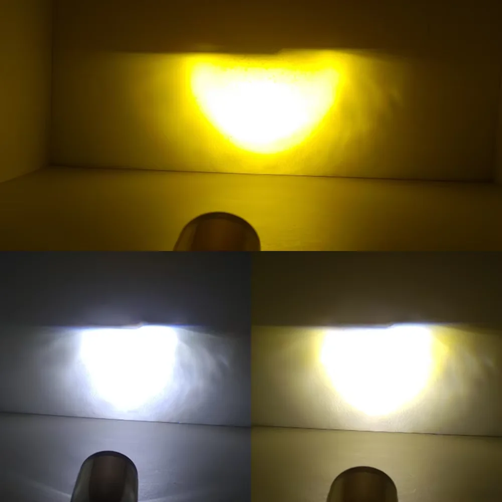 H4 LED Projector 3000K+4300K+6000K Headlight Bulbs Bi LED Lens Mini Projector Laser Y3S Triple Color Y6S Y7S Y3S 120W Turbo Fan view 5