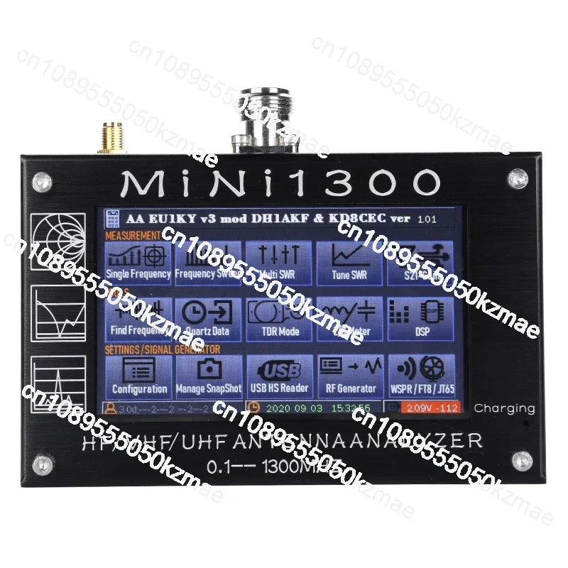 

Для Mini1300 4,3 ЖК-сенсорный экран 0,1-1300 МГц HF/VHF/UHF ANT SWR антенный анализатор тестер инструментов