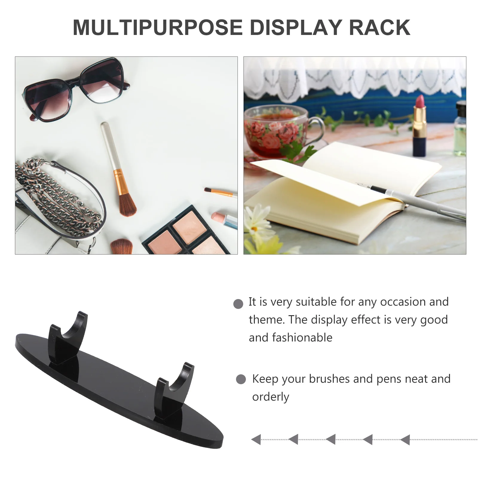 

1pc Acrylic Pen Display Rack Simple Writing Pens Holder For Fountain Pens Lip Gloss Organizer Eyeliner Storage Rack Retail Shop