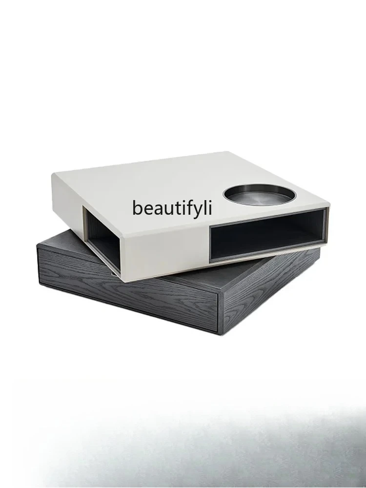 

FItalian minimalist style square coffee table household living room oval coffee table modern small apartment high sense