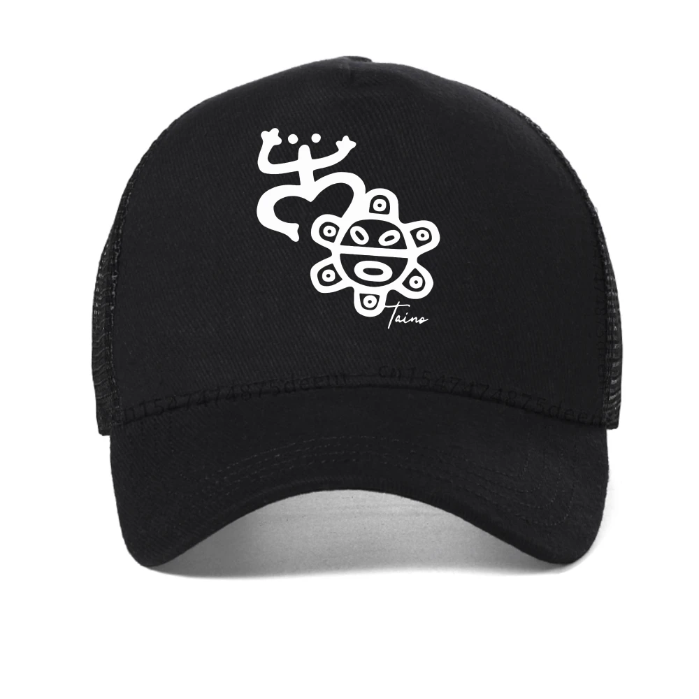 

Puerto Rican Sun & Frog Graphic baseball cap Causal Printed cap Harajuku Streetwear Mens mesh breathable adjustable Trucker hat