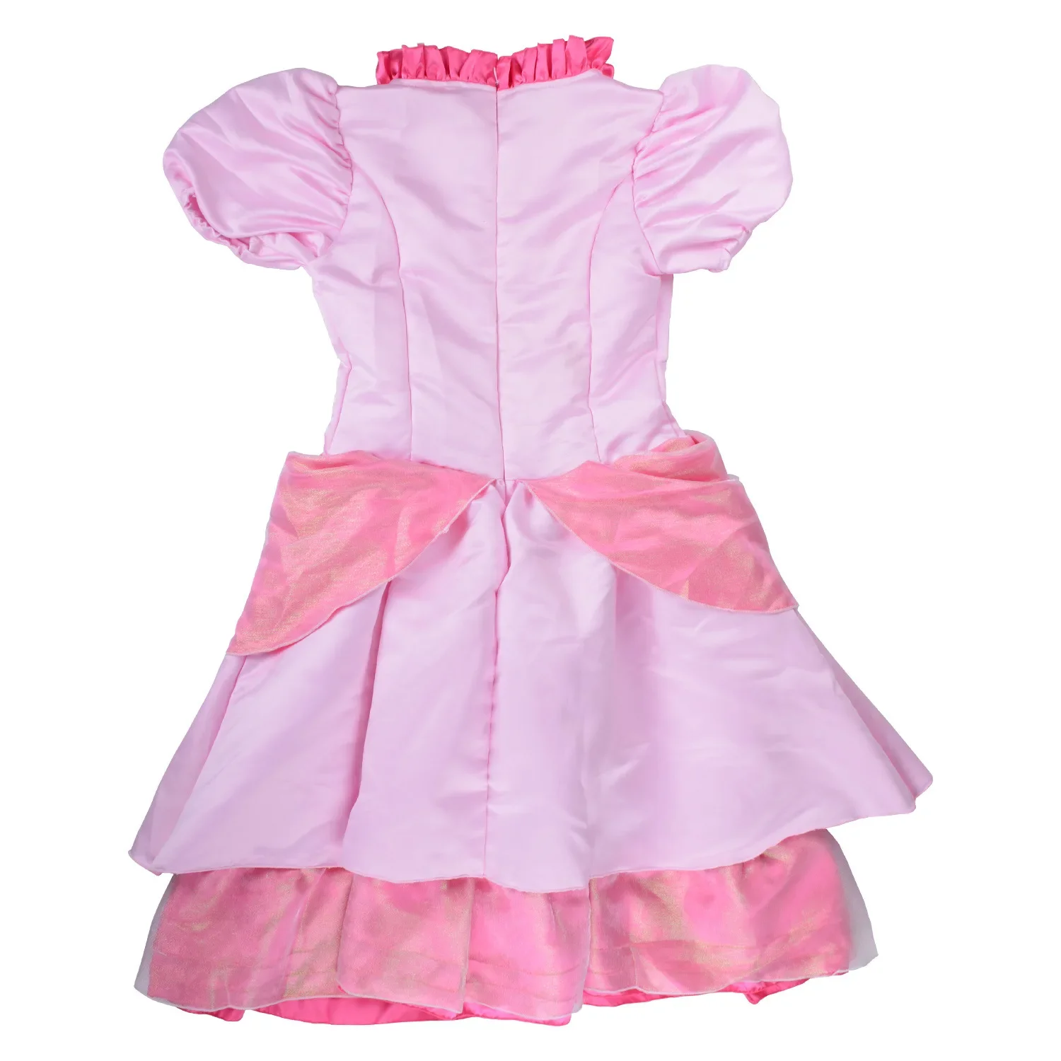 Little Princess Peach Super Bros Costumes Classic Game Kids Girls Long Sleeve Carnival Cosplay Party Dress Gift Christmas view 4