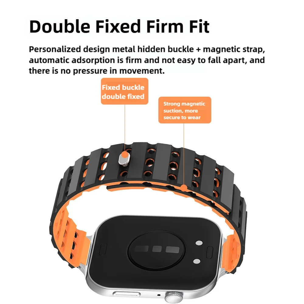 حزام ساعة مغناطيسي لساعة Huawei Fit3 Band Air Hole من السيليكون الناعم سريع الإصدار، سوار معصم رياضي قابل للتنفس