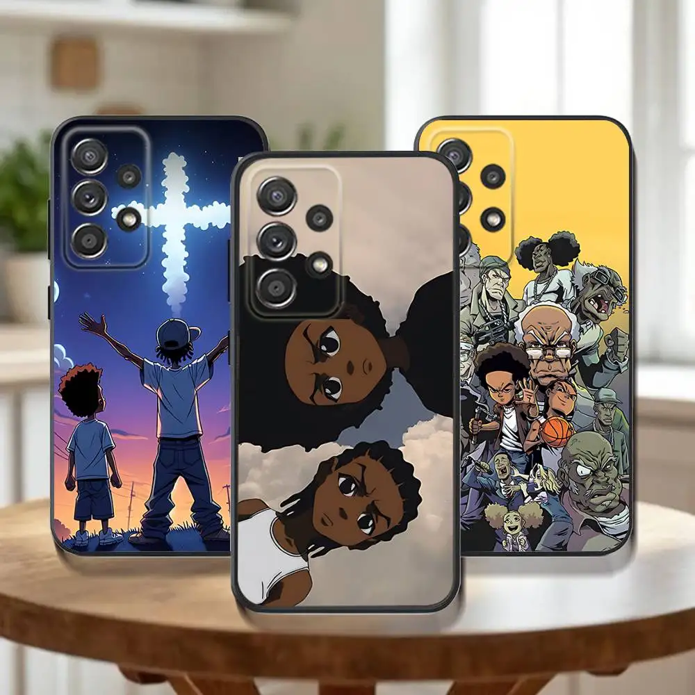 

Cartoon The B-Boondocks tv Phone Case For Samsung Galaxy A73,31,32,72,41,53,52,71,22,5G,Note,J7,8,9 Soft Black Cover
