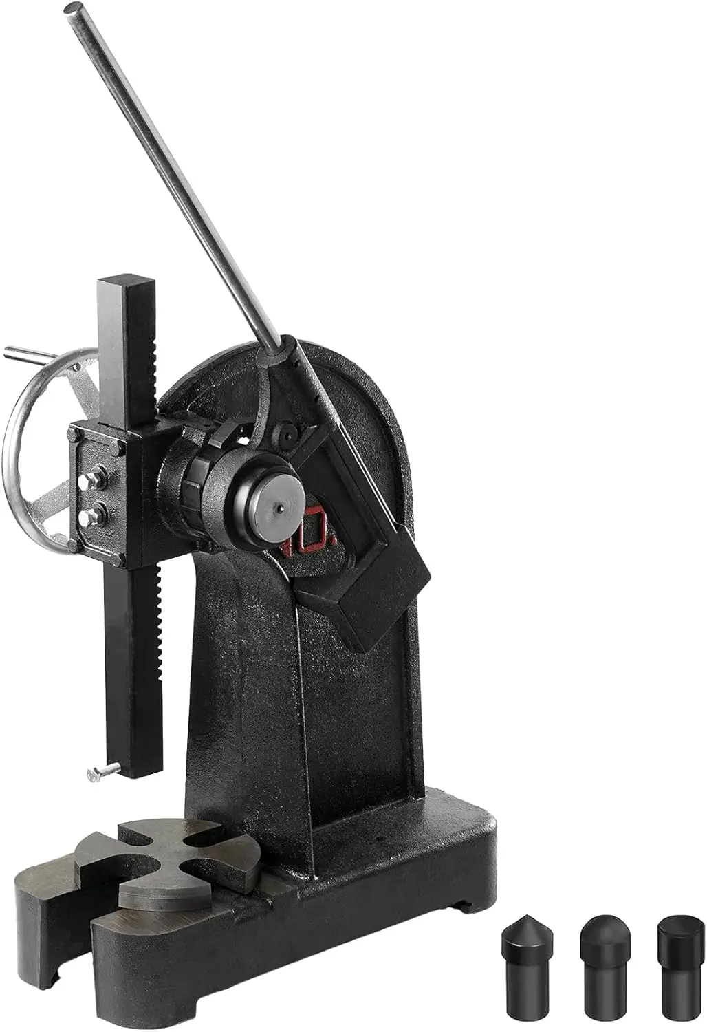 

Arbor Press, 3 Ton Ratchet Type Arbor Press, Ratchet Leverage Arbor Press with Handwheel, 12.2" Maximum Height, Cast Iron Manual