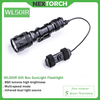 NEXTORCH WL50IR 380mw tactical light, 860 lumen led Flashlight, Compatible Tactical Mouse Switch, 18650 Batter