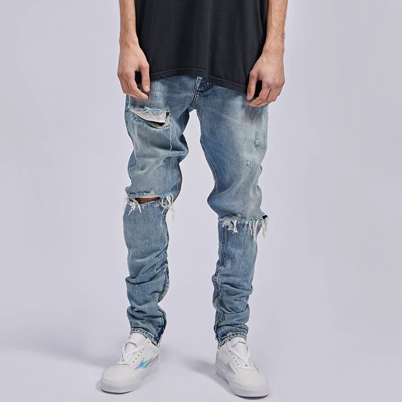 

High Street National Fashion men's Hipster Skinny Jeans With Bad Knees