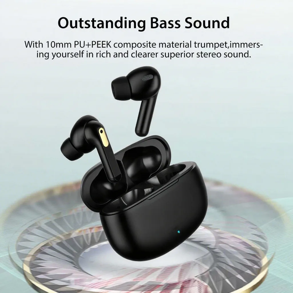 

Wireless Headphones Earbuds In-ear Sports Earphones with Dual Mic 24H Immersive Music Headset