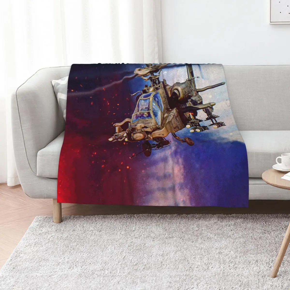 AH-64D Apache Helicopter Throw Blanket Blankets For Baby cosplay anime Hair Furrys Sofas for winter Blankets