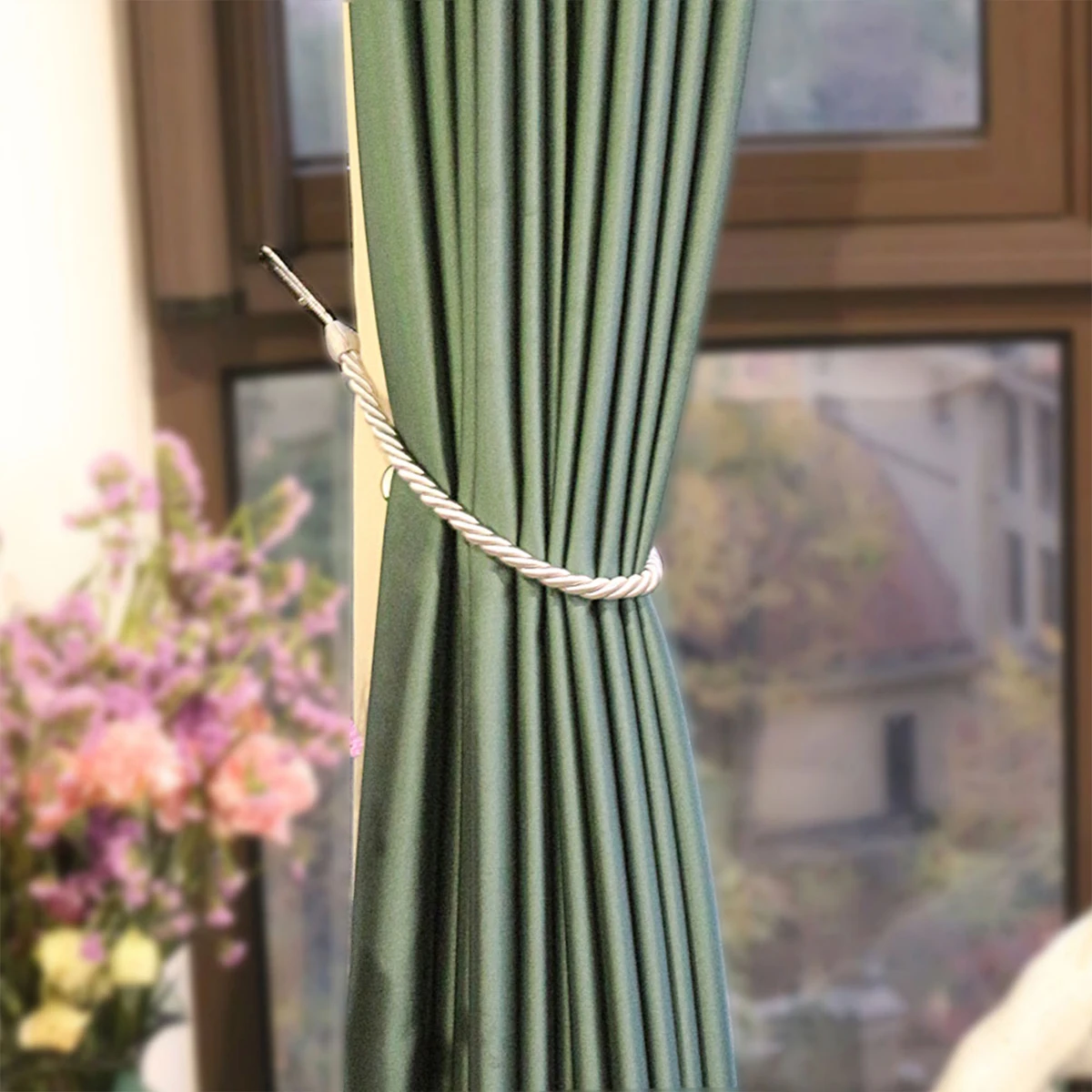 2/4Pcs Curtain Tie Backs Curtain Rope Buckle Large Rope Cotton Drapes Tie Rope Decorative Room Accessories Curtain Tie Backs