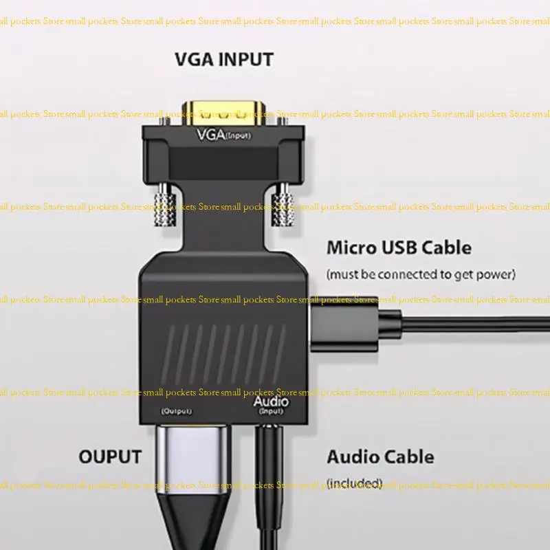 

R1WD HDTV to VGA Cable HDTV Computer to VGA Monitors Cable Female to Male for PC