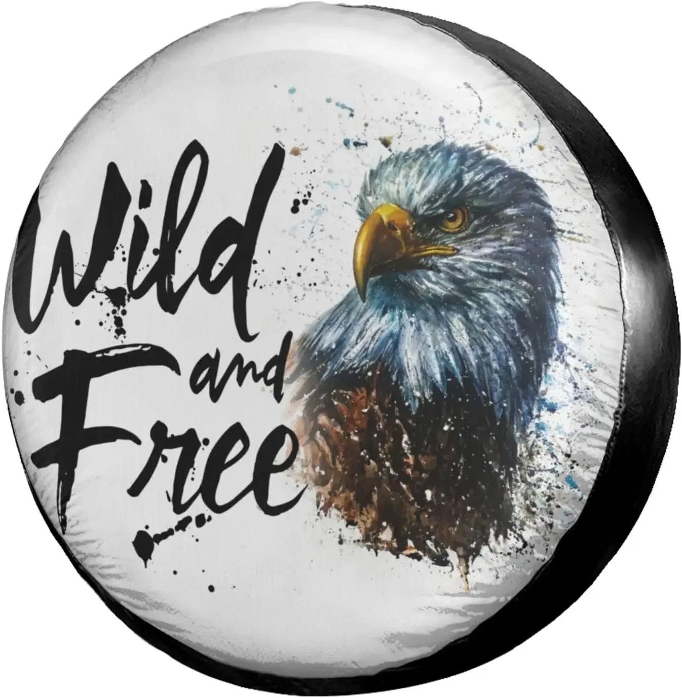 Wild and Free Eagle Spare Tire Cover Wheel Protectors Water Dustproof Universal Fit for RV SUV Truck Camper Travel Camping