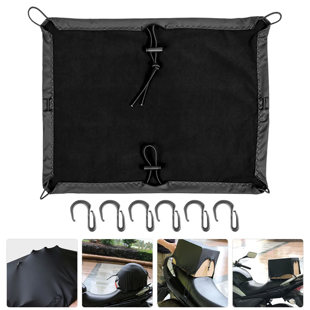 

Elastic Waterproof Luggage Cover Black Adjustable Size Motorcycle Bike Storage Travel Net Multifunctional Fabric Suitable