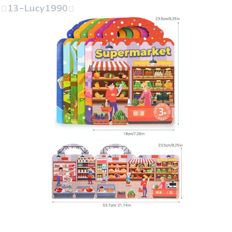 

【CCA13】1 комплект, детские развивающие обучающие игрушки, наклейка, книга для детей, транспортные средства, грузовик, многотематическая наклейка с пузырьками