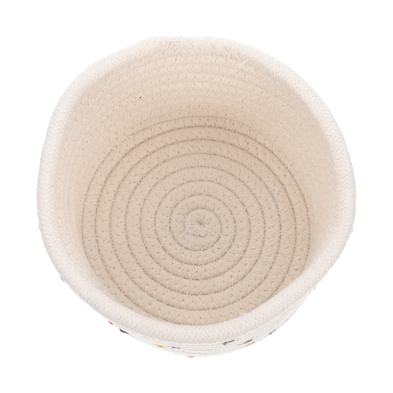 

Cotton Rope Storage Basket Woven Household Multi function Decorative Desk Basket Storage Container Home Supply