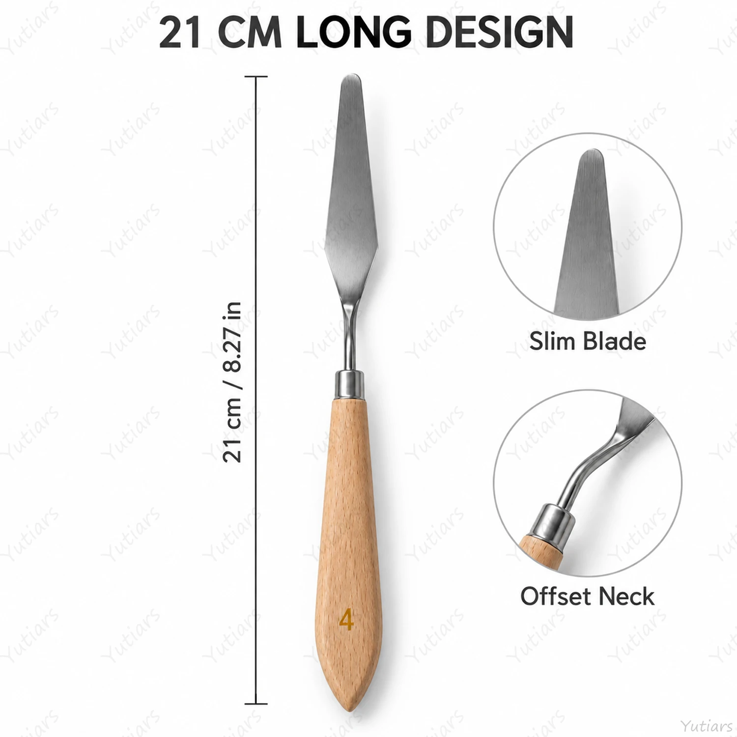1/2pcs Palette Knife for Painting Stainless Steel Artist Spatula Wood Handle Oil Acrylic Paint Mixing Texture Craft Art Tool