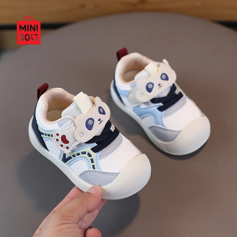 

Miniso 2025 Baby First Walkers, Soft Sole Breathable Non-Slip Functional Shoes for Boys & Girls Infants & Toddlers