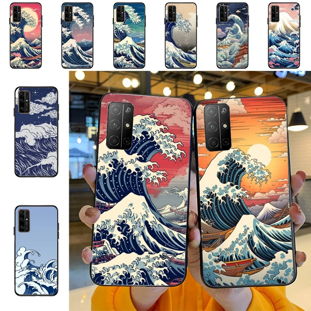 Japan The Great Wave Off Kanagawa Mousepad For Huawei Honor 10 lite 9 20 7A 9X 30 50 60 70 pro plus Soft Silicone Cover