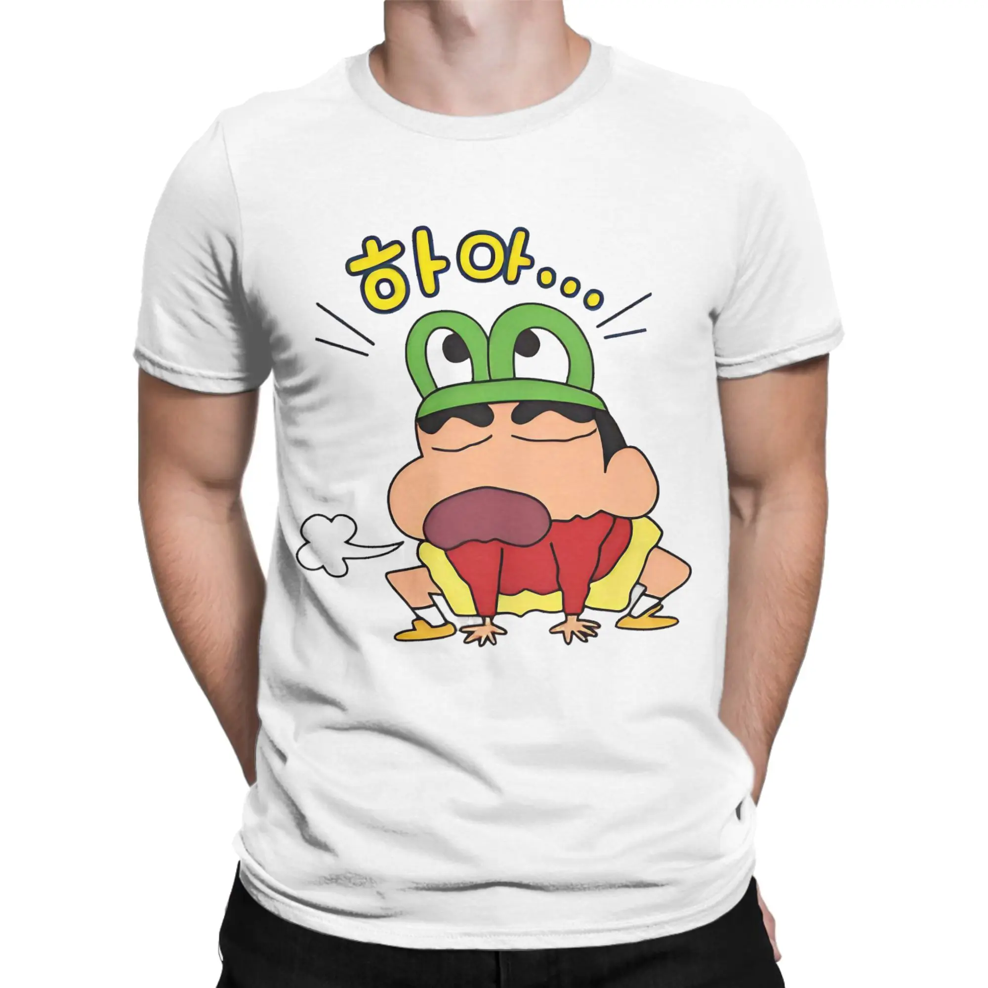 Novelty C-Crayon S-Shin-chans T Shirt Men Cotton Short Sleeve Anime Cartoon O-neck Summer Tops Shirts