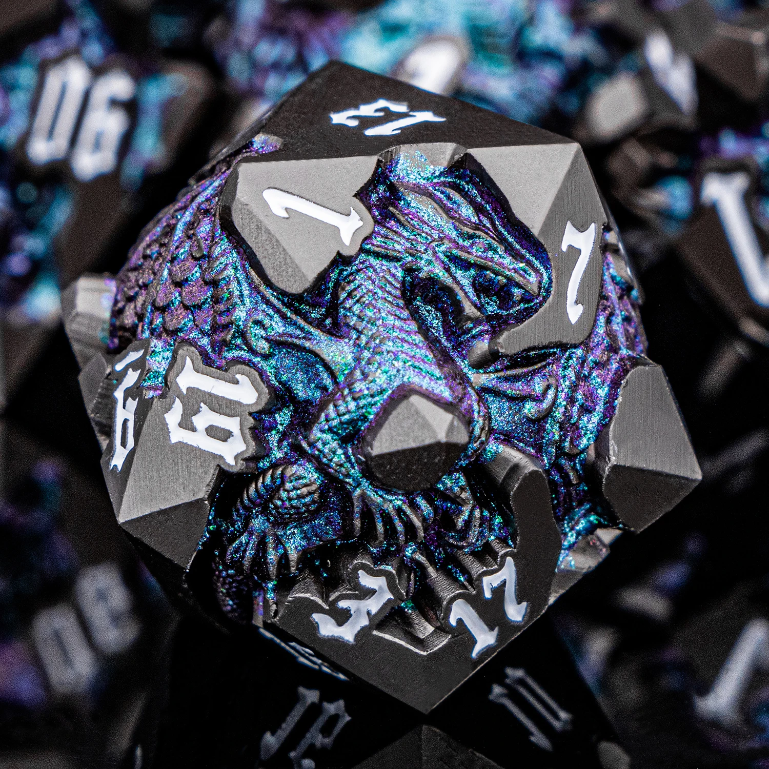 D6 Dragon DND Metal Dice Set D&D Dungeon and Dragon Pathfinder Table Role Playing Games Dice RPG Polyhedral D20 D and D Dice Set