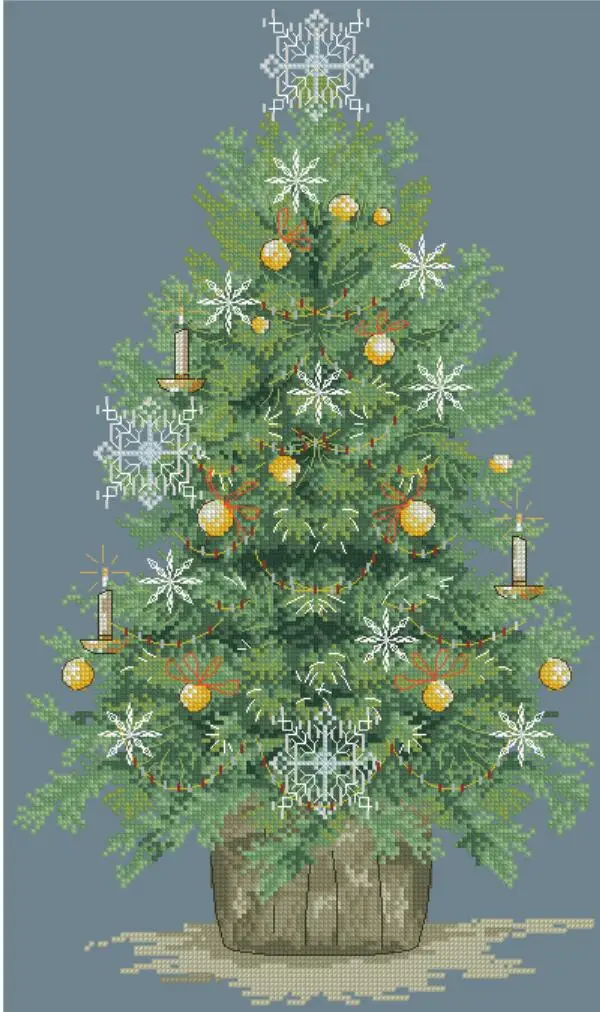 

Beautiful Christmas tree Cross stich Kits Homfun Craft Cross Stich Painting Decorations For Home