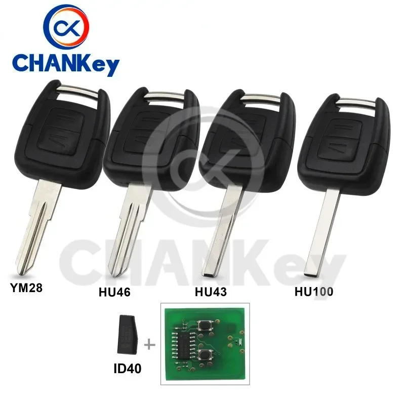 

CHANKey 2 кнопки 433 МГц брелок дистанционный ключ для Opel DELPHI Vauxhall Astra 1998-2005 с чипом ID40 HU43 HU100 YM28 HU46 Blade