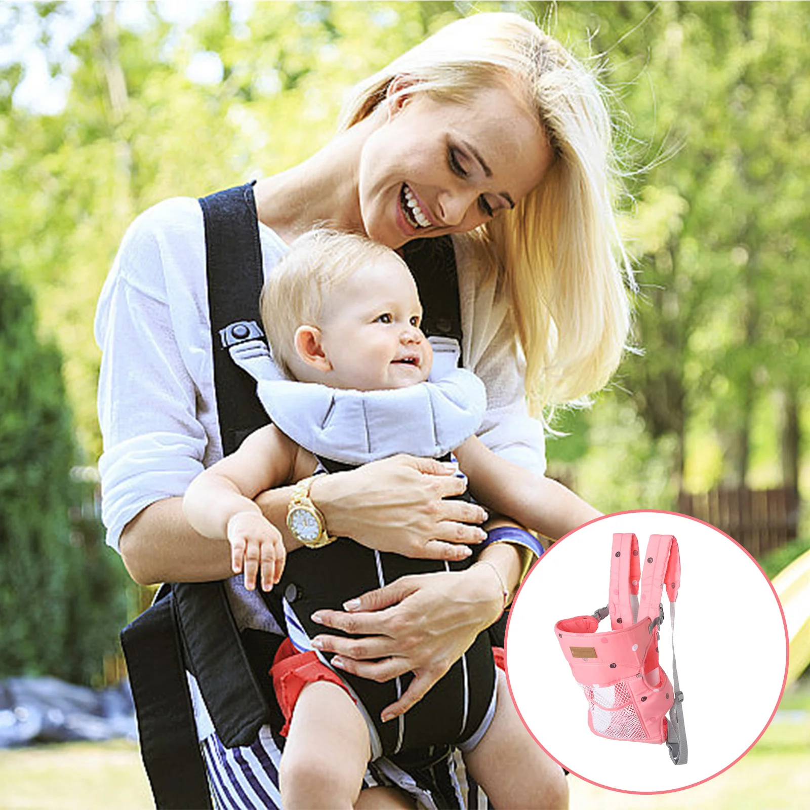 

Baby Sling Carrier Soft Cotton Newborn Infant Adjustable Front Back Carry Portable Comfortable Baby Wrap Carrier