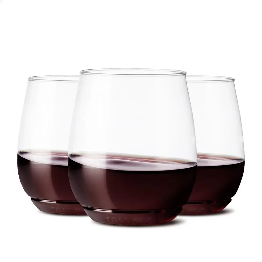 

POP 14oz Vino SET OF 48, Recyclable, Unbreakable Unbreakable amp Crystal Clear Plastic Wine Glasses, 48 Count Pack of 1