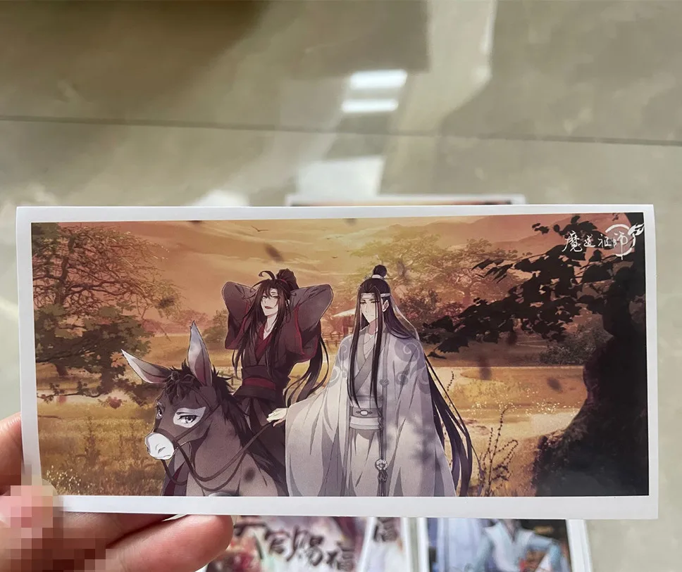 3 pz Tian Guan Ci Fu Hua Cheng Xie Lian adesivi carini Anime Mo Dao Zu Shi Scum Villain etichetta adesiva Laptop bagagli decorazione